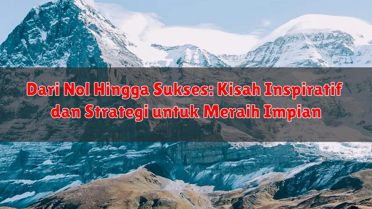 Dari Nol Hingga Sukses:  Kisah Inspiratif dan Strategi untuk Meraih Impian
